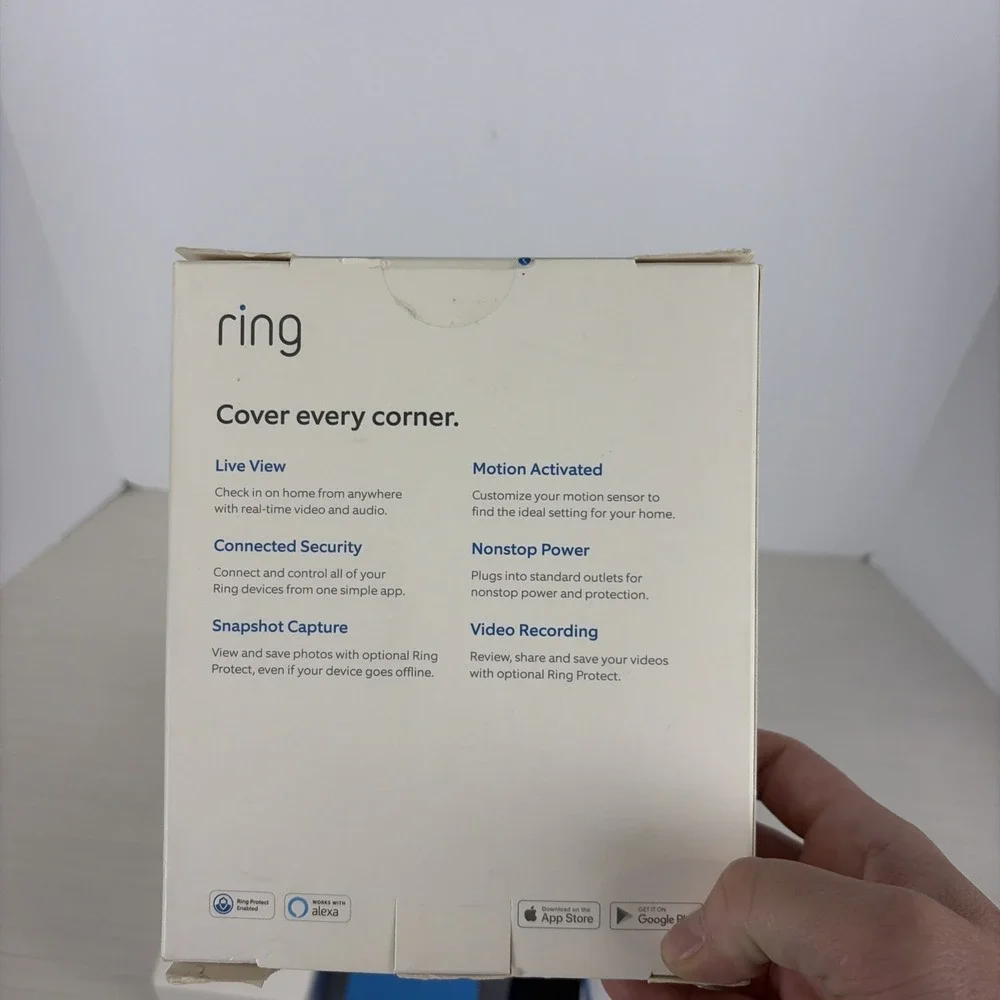 Ring Indoor Cam Black Plug-In Camera New Open Box
